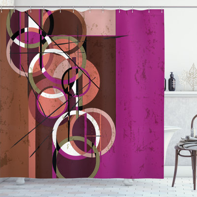 Ambesonne Modern Art Shower Curtain Surreal Abstract Retro -  sc_354514