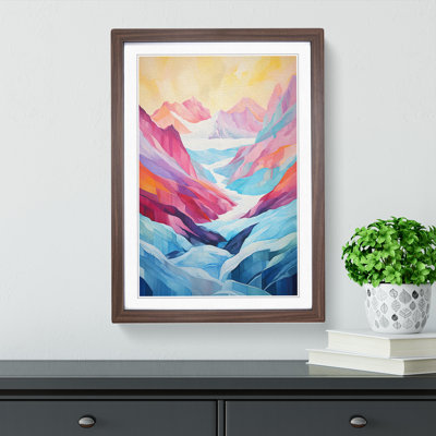 Glacier Colour Field - Framed Print