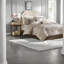 Ensembles de literie modernes en polyester taupe charmeuse pour chambre à coucher