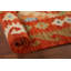 Tapis orange en laine réversible Kilim