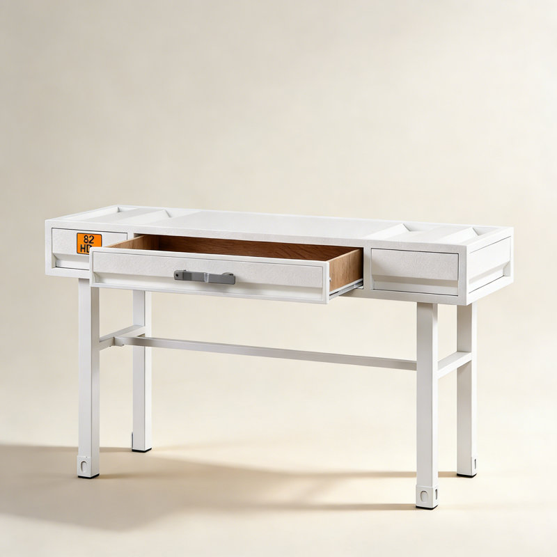 Bureau blanc avec 1 tiroir