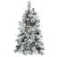 Arbre artificiel enneigé 4 pi, 170 branches, 120 lumières, lumières artificielles et matériaux, arbre de Noël festif avec motif, base stable à DEL, Enjoy A