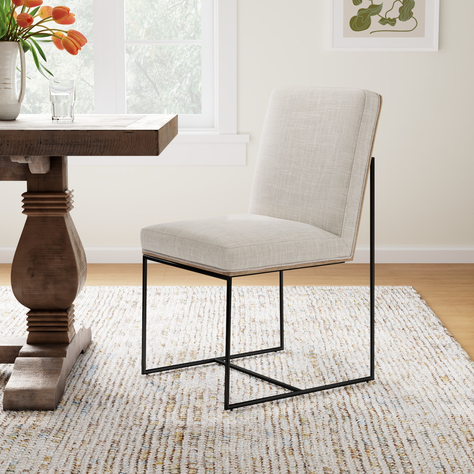 Sidney Linen Parsons Dining Chair