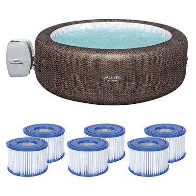 Bestway Saluspa St Moritz Airjet Hot Tub and 6 Coleman Saluspa Type Vi Cartridges -  60024E-BW + 3 x 90352E-BW