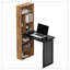 Bureau d'ordinateur pliable, bureau d'écriture en bois aggloméré brun et noir rustique