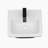 17"X14" Wall-Mounted Rectangular Ceramic Bathroom Sink With Black Towel Bar & Overflow, Black Faucet