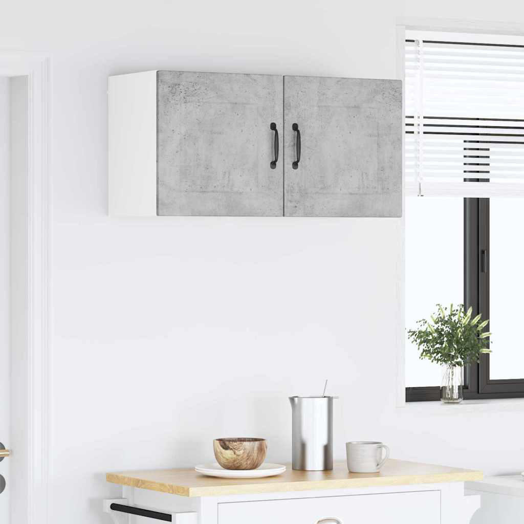 Vidaxl Kitchen Wall Cabinet 2 Pcs Concrete Grey 50 X 31 X 40 Cm
