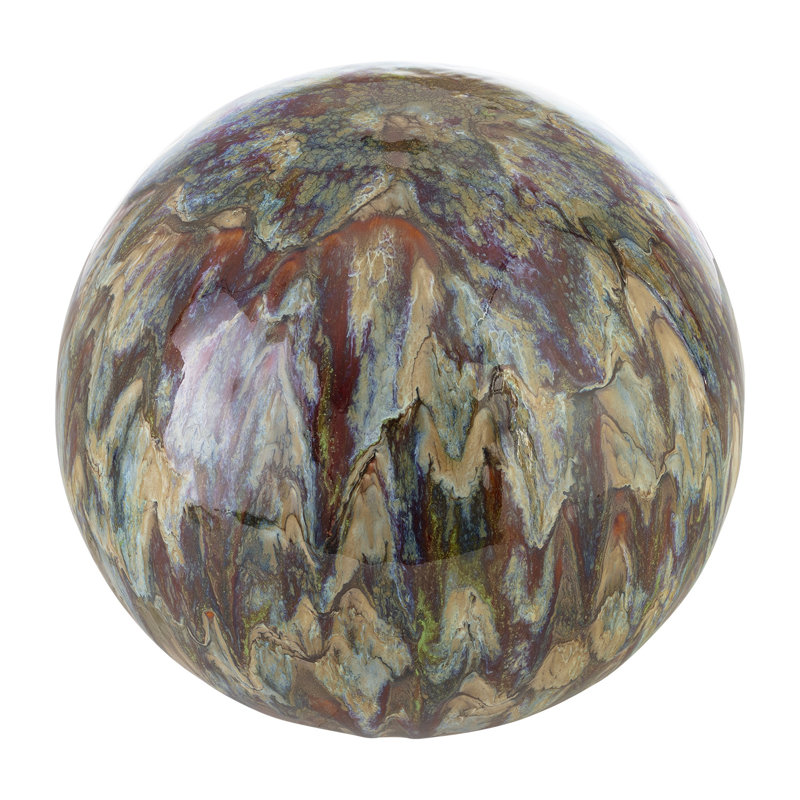 Kitson Weather Resistant Ceramic Abstract Gazing Ball