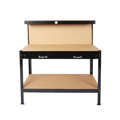 Tool Storage Work Bench Workshop Tools Table WDrawer And Peg Board