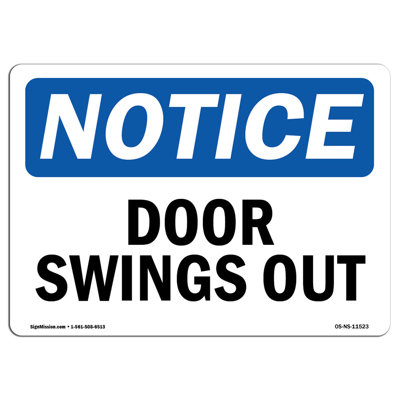 Door Swings Out Sign