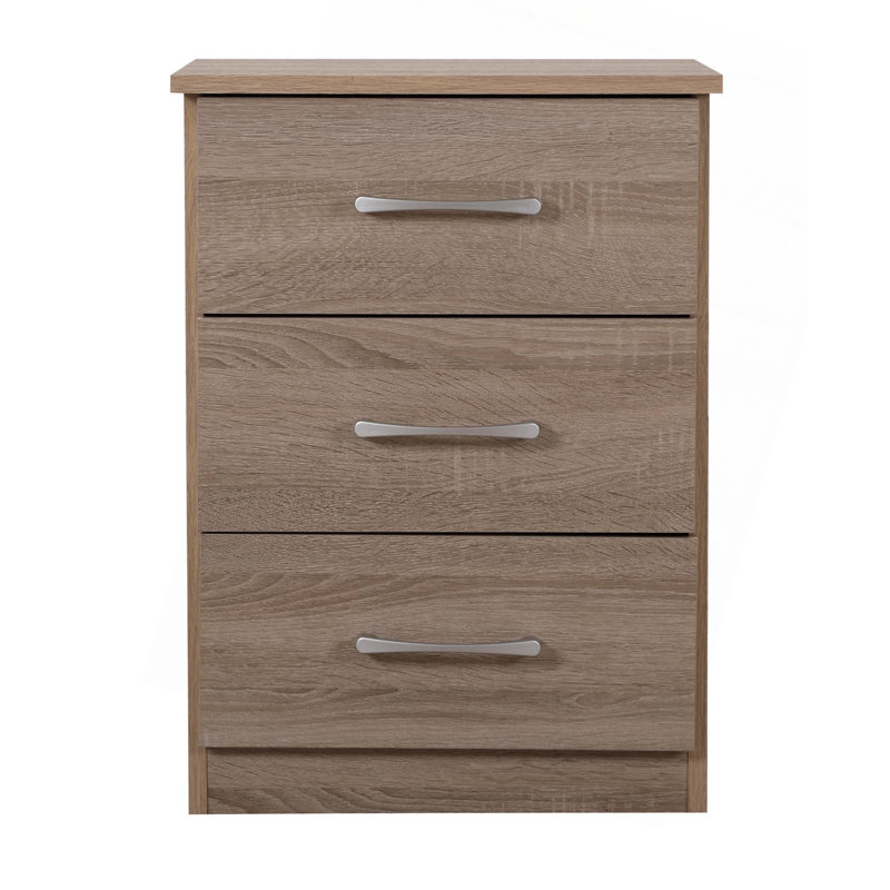 Table de chevet contemporaine avec tiroir, Marron clair