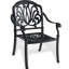 5 patios d'extérieur en fonte d'aluminium avec coussins - noir, antirouille, sièges confortables, table de salle à manger rectangulaire 5 pièces, coussins de pieds, coussins, pour une utilisation dans le jardin