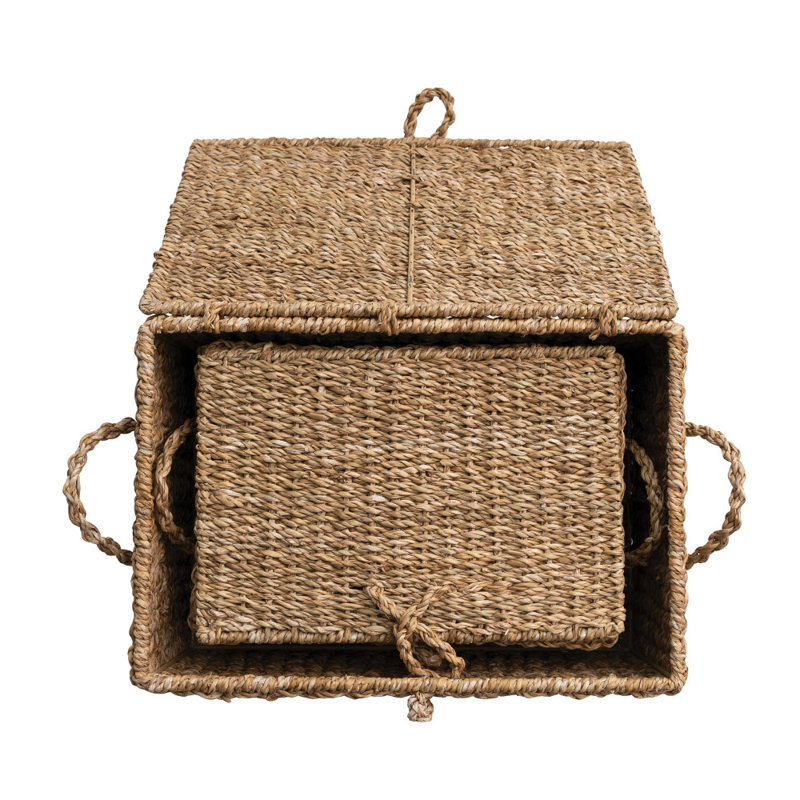 Handwoven Seagrass Storage Trunks Sizes