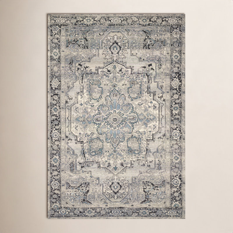 Tapis oriental intérieur / extérieur Cusack, Rectangle 2 pi 5 po x 4 pi