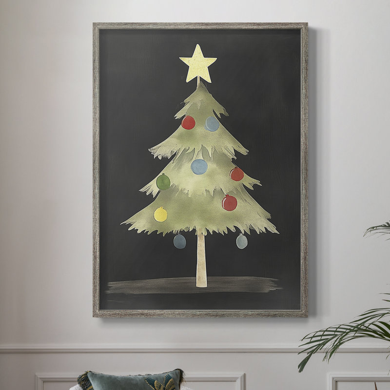 «Christmas Holiday Art Cxx», reproduction d'art encadrée - bois massif, H 11 po x l 9 po