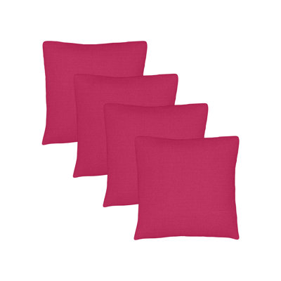 Set of 4 Sunbrella Throw Pillows, 16x16 Inch Square Outdoor Throw Pillows Inserts with Covers