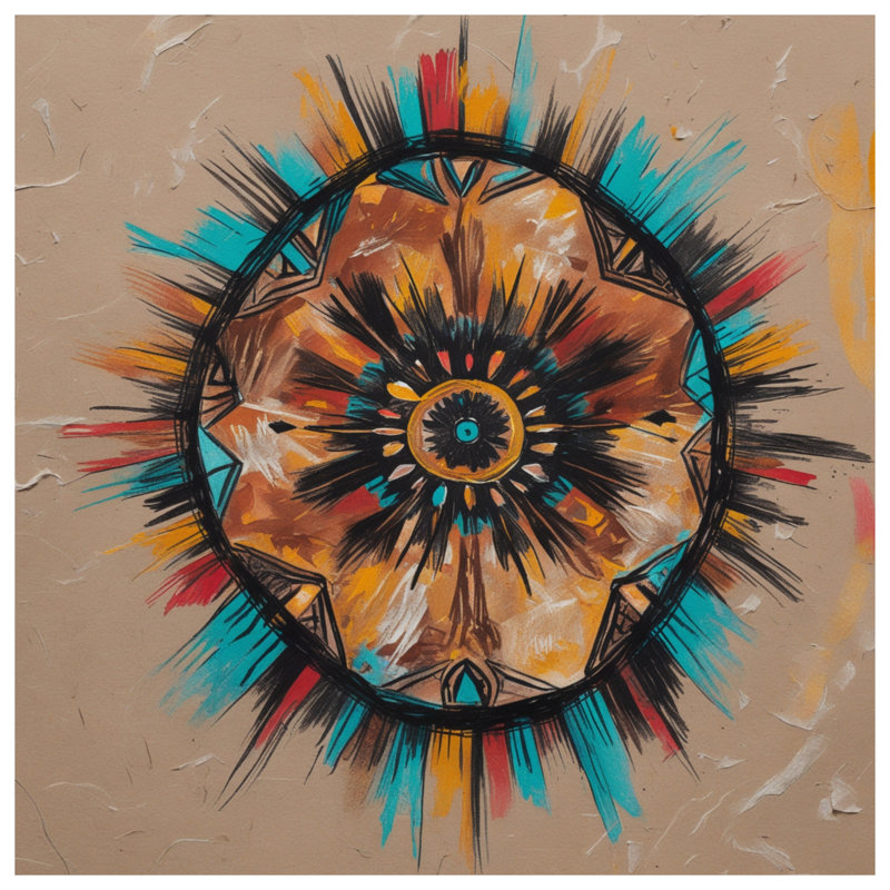 Tapis de bain Abstract Sunburst, 34 po L x 21 po L
