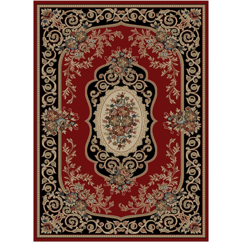 Tapis Hetown Lyon Claret-Ebony, Rectangle 5 pi 3 po x 7 pi 3 po