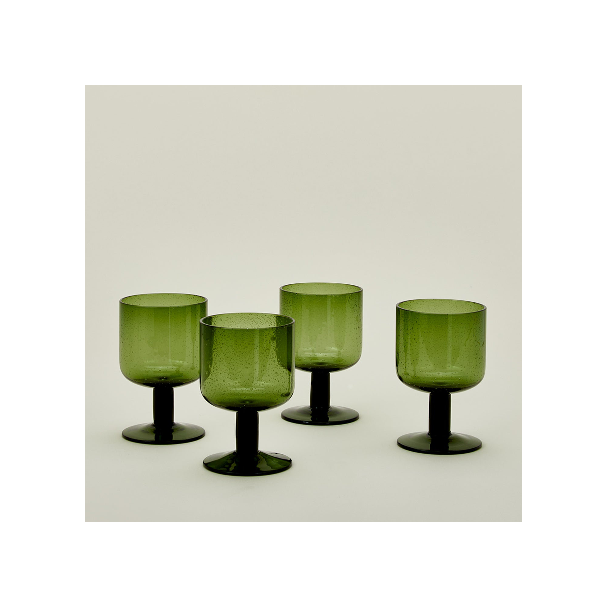 Simple 12oz. Wine Glass Set, Olive