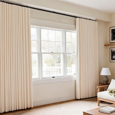 Rideau occultant avec rail de plafond flexible - Ensemble de cloison d'intimité à isolation thermique pour chambre à coucher et salon