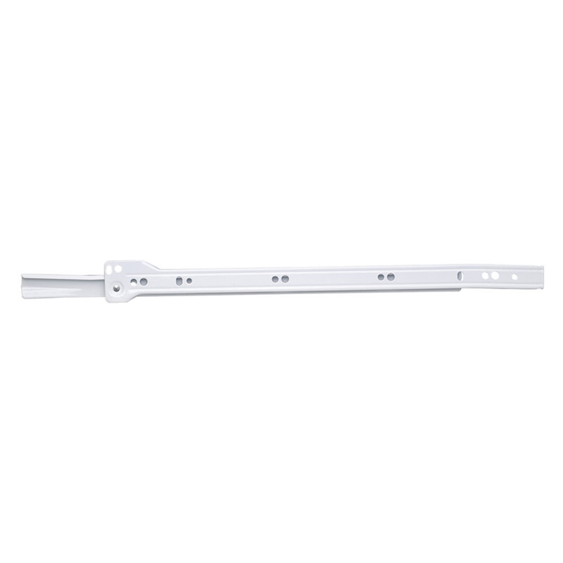 Glissières de tiroir à fermeture latérale de 18 po - Extension 3/4 capacité 75 lb. Finition blanche