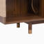 Meuble télé style noyer de style Mid-Century pour chat avec porte coulissante rabattable pour animaux de compagnie
