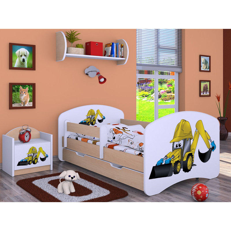 Mantooth Cabin Bed Themed Beds with Storage Included, Cream