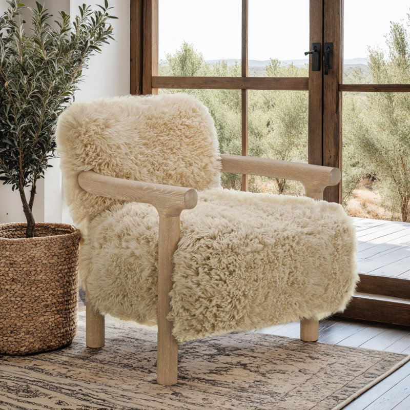 Genuine Sheepskin Fur Battistini Armchair
