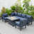 Chelsea 7-Piece Outdoor Sectional Set – Modular Patio Conversation Group with Cushions, Aluminum Frame & Tempered-Glass Coffee Table-777465202