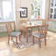 Ensemble de table de salle à manger pliable pour petit espace, ensemble de salle à manger extensible 5 pièces de style maison de campagne, ensemble de petite table de cuisine avec table de salle à manger à abattants et 4 chaises de salle à manger re-2065200751-2065200736