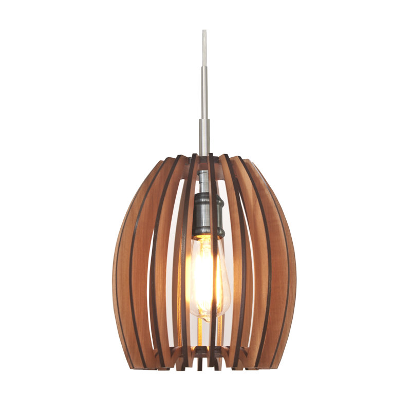 Gino 1 - Light Lantern Pendant, Wenge, Satin Nickel