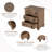 Farmhouse 3 Drawer Nightstand With Curved Front-1049960804