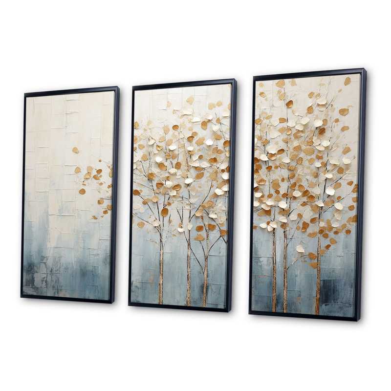 Graham - Tree Wall Art Set, Black Floater Framed, 32" H x 48" W