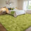 Tapis uni vert moelleux moelleux pour salon chambre à coucher chambre d'enfant chambre d'enfant