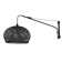 Cilo Plug-In Adjustable Swing Arm Wall Lamp In Matte Black Extendable Arm Rattan Shade