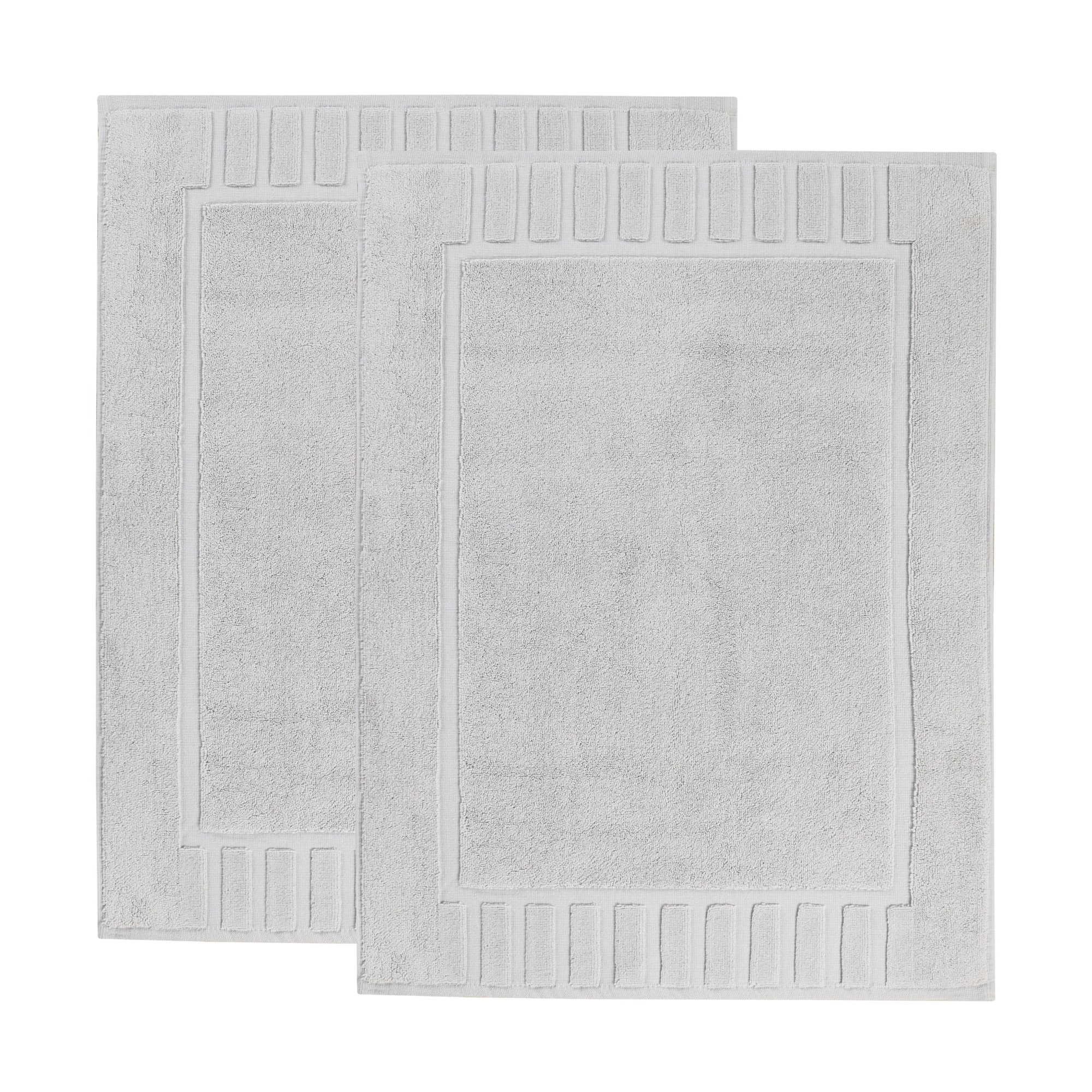 Pardue Cotton Bath Mat, Geometric, Silver