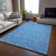 Tapis bleu lavable 5 pi x 7 pi 6 po Cerrito Premium lavable à la machine