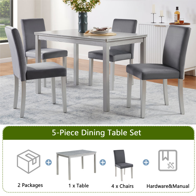Ensemble de table de salle à manger 5 pièces