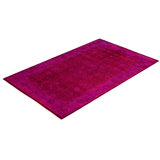 Overdyed One-of-a-Kind 5' 1" X 8' 1" Hand Knotted Area Rug