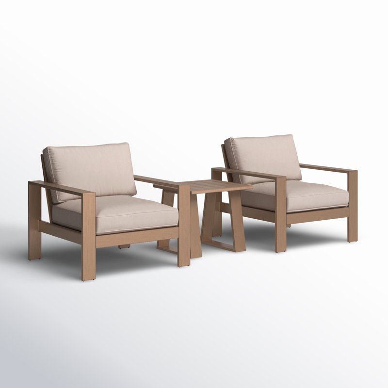 Ensemble de conversation pour 2 personnes Gelston, Taupe, Brama