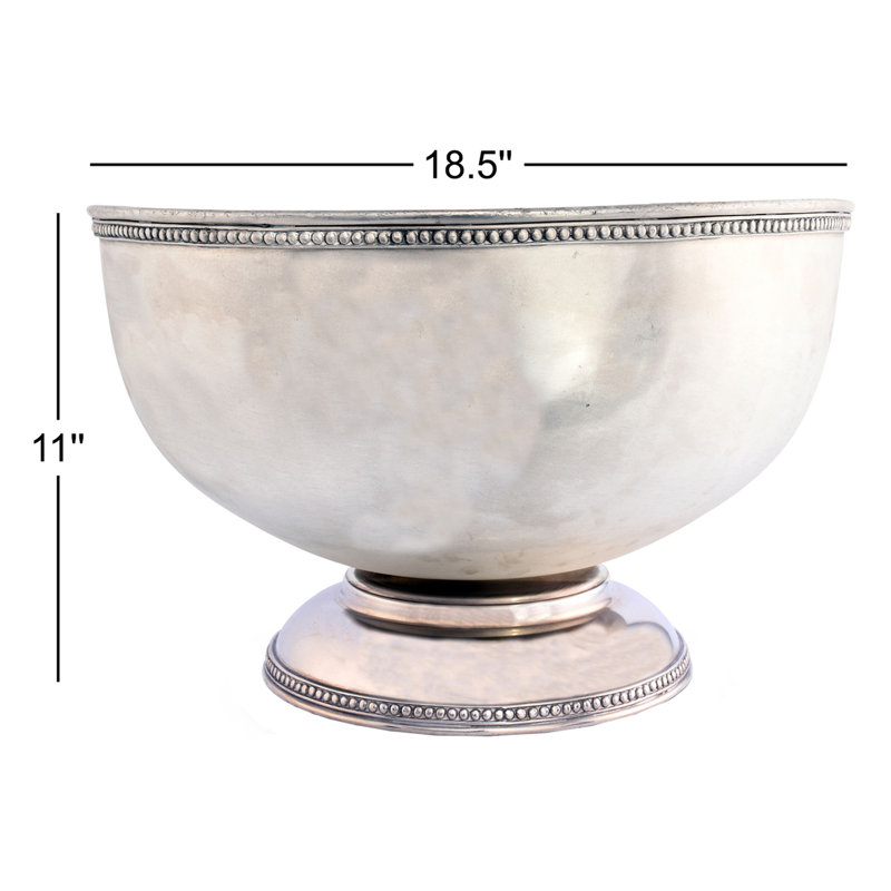 Medici Living Pewter Punch Bowl