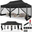 Tente d'auvent 10 x 20, auvent escamotable robuste avec parois latérales-98674722-133005189