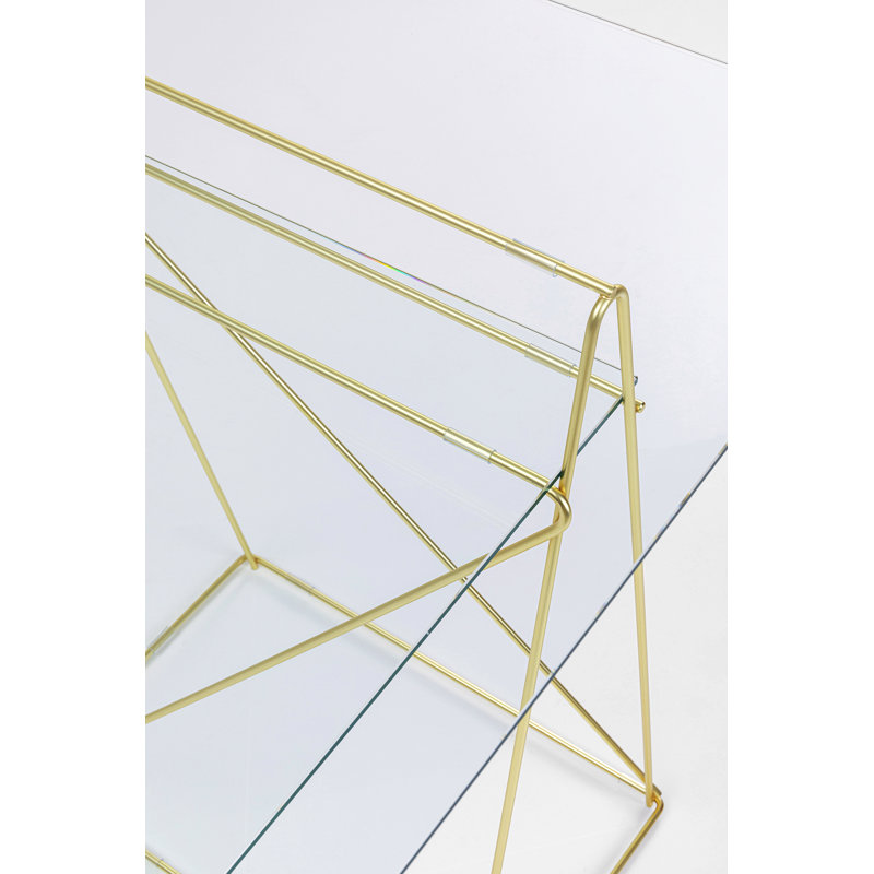 Table Polar 8mm Tempered Glass, Transparent/Gold