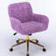 40 chaises inclinables pour le bureau, laine d'alpaga artificielle, base en métal doré 320 mm, violet, chaise réglable pour chambre à coucher violet, base 320 mm, réglable, inclinable-1209127503