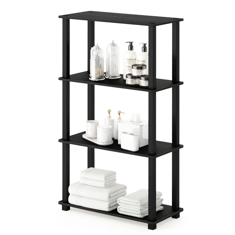 Johnston Etagere Bookcase, Americano/Black