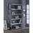 Airlene Ladder Bookcase in Black High Gloss and Chrome-22278897