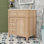 Meuble-lavabo élégant avec lavabo en céramique, charnières à fermeture en douceur, tiroir inclinable et rangement spacieux