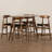 Chanlee 4 - Person Walnut Solid Wood Top Four Leg Base Dining Set