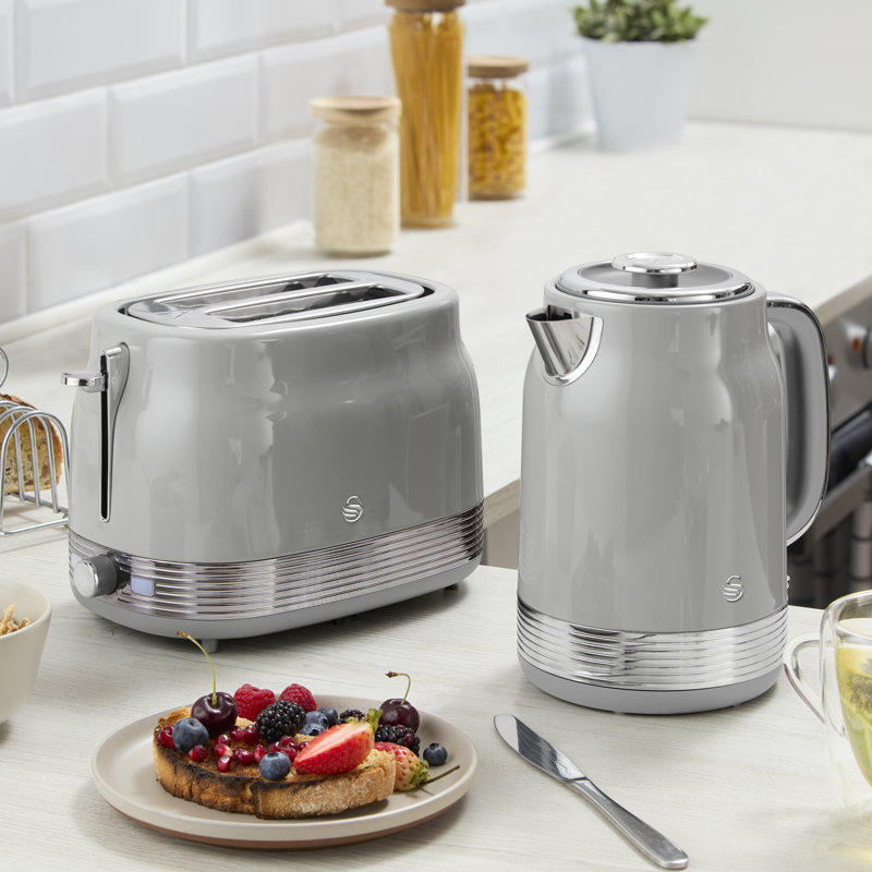 Swan  Retro 2 Slice Toaster with 6 Browning Levels for Toast, Bagels, Breakfast Muffins Defrost/Reheat/Cancel, Hidden Cord Storage, Non-Slip Feet, 930W