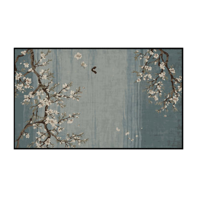 Machine Washable Gray Area Rug